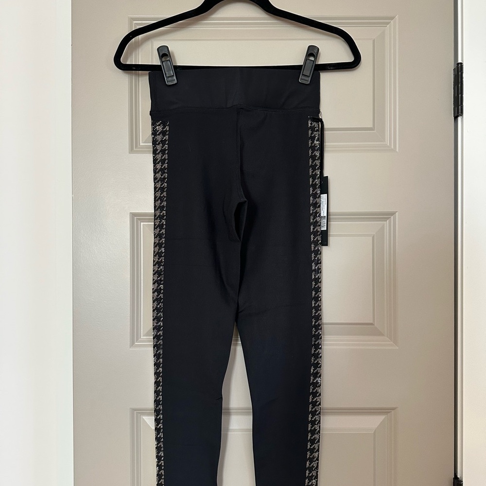 NWT Black Women’s Crystal Houndstooth Leggings - Picture 2 of 4